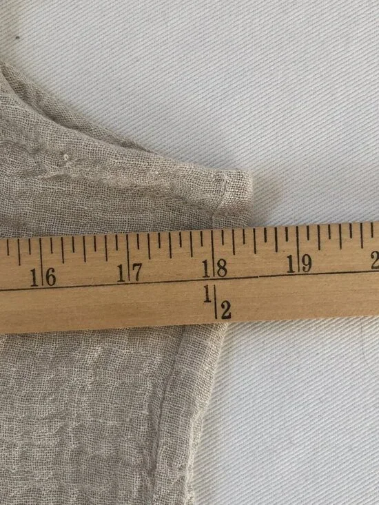 Vintage 90s Lace Linen Blouse Tank Top Large - Picture 5 of 6